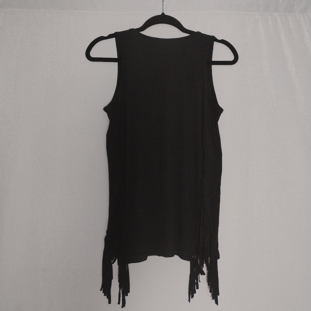 Mossimo Black Fringe Tank Top | Size M